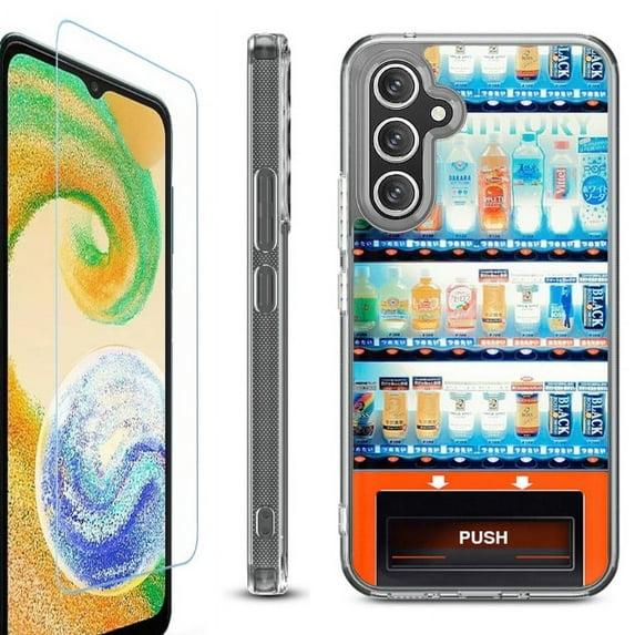 OneToughShield ® Compatible with Samsung Galaxy A15 5G, Shockproof Bumper Phone Case, with Tempered Glass Screen Protector - Vending Machine
