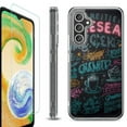 thumbnail image 1 of OneToughShield ® Compatible with Samsung Galaxy S23 FE Fan Edition, Shockproof Phone Case, with Tempered Glass Screen Protector - Abstract Menu, 1 of 4