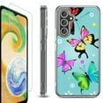 thumbnail image 1 of OneToughShield ® Compatible with Samsung Galaxy S23 FE Fan Edition, Shockproof Phone Case, with Tempered Glass Screen Protector - Butterfly, 1 of 4
