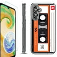 thumbnail image 1 of OneToughShield ® Compatible with Samsung Galaxy S23 FE Fan Edition, Shockproof Phone Case, with Tempered Glass Screen Protector - Cassette Orange, 1 of 4