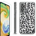 thumbnail image 1 of OneToughShield ® Compatible with Samsung Galaxy S23 FE Fan Edition, Shockproof Phone Case, with Tempered Glass Screen Protector - Cheetah B/W, 1 of 4