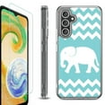 thumbnail image 1 of OneToughShield ® Compatible with Samsung Galaxy S23 FE Fan Edition, Shockproof Phone Case, with Tempered Glass Screen Protector - Chevron/Elephant, 1 of 4