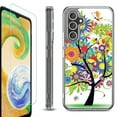 thumbnail image 1 of OneToughShield ® Compatible with Samsung Galaxy S23 FE Fan Edition, Shockproof Phone Case, with Tempered Glass Screen Protector - Colorful Tree, 1 of 4