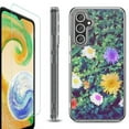 thumbnail image 1 of OneToughShield ® Compatible with Samsung Galaxy S23 FE Fan Edition, Shockproof Phone Case, with Tempered Glass Screen Protector - Daisy Paint, 1 of 4