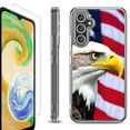 thumbnail image 1 of OneToughShield ® Compatible with Samsung Galaxy S23 FE Fan Edition, Shockproof Phone Case, with Tempered Glass Screen Protector - Eagle, 1 of 4