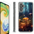thumbnail image 1 of OneToughShield ® Compatible with Samsung Galaxy S23 FE Fan Edition, Shockproof Phone Case, with Tempered Glass Screen Protector - Fireflies Mushroom, 1 of 4
