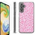 thumbnail image 1 of OneToughShield ® Compatible with Samsung Galaxy S23 FE Fan Edition, Shockproof Phone Case, with Tempered Glass Screen Protector - Giraffe/Pink, 1 of 4