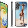 thumbnail image 1 of OneToughShield ® Compatible with Samsung Galaxy S23 FE Fan Edition, Shockproof Phone Case, with Tempered Glass Screen Protector - Giraffe, 1 of 4