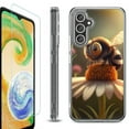 thumbnail image 1 of OneToughShield ® Compatible with Samsung Galaxy S23 FE Fan Edition, Shockproof Phone Case, with Tempered Glass Screen Protector - Little Bee, 1 of 4