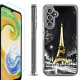 thumbnail image 1 of OneToughShield ® Compatible with Samsung Galaxy S23 FE Fan Edition, Shockproof Phone Case, with Tempered Glass Screen Protector - Paris Night, 1 of 4