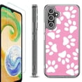 thumbnail image 1 of OneToughShield ® Compatible with Samsung Galaxy S23 FE Fan Edition, Shockproof Phone Case, with Tempered Glass Screen Protector - Pet Paw/ Pink, 1 of 4