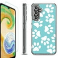 thumbnail image 1 of OneToughShield ® Compatible with Samsung Galaxy S23 FE Fan Edition, Shockproof Phone Case, with Tempered Glass Screen Protector - Pet Paw / Teal, 1 of 4