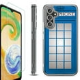 thumbnail image 1 of OneToughShield ® Compatible with Samsung Galaxy S23 FE Fan Edition, Shockproof Phone Case, with Tempered Glass Screen Protector - Phone Booth Blue, 1 of 4