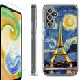 thumbnail image 1 of OneToughShield ® Compatible with Samsung Galaxy S23 FE Fan Edition, Shockproof Phone Case, with Tempered Glass Screen Protector - Starry Night Eiffel, 1 of 4