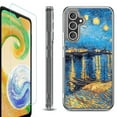 thumbnail image 1 of OneToughShield ® Compatible with Samsung Galaxy S23 FE Fan Edition, Shockproof Phone Case, with Tempered Glass Screen Protector - Starry Night Rhone, 1 of 4