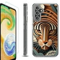 thumbnail image 1 of OneToughShield ® Compatible with Samsung Galaxy S23 FE Fan Edition, Shockproof Phone Case, with Tempered Glass Screen Protector - Tiger Art, 1 of 4