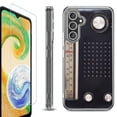 thumbnail image 1 of OneToughShield ® Compatible with Samsung Galaxy S23 FE Fan Edition, Shockproof Phone Case, with Tempered Glass Screen Protector - Vintage Radio, 1 of 4