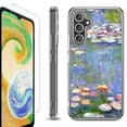 thumbnail image 1 of OneToughShield ® Compatible with Samsung Galaxy S23 FE Fan Edition, Shockproof Phone Case, with Tempered Glass Screen Protector - Water Lilies, 1 of 4