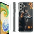 thumbnail image 1 of OneToughShield ® Compatible with Samsung Galaxy S23 FE Fan Edition, Shockproof Phone Case, with Tempered Glass Screen Protector - Wolf Autumn, 1 of 4