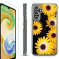 thumbnail image 1 of OneToughShield ® Compatible with Samsung Galaxy S23 FE Fan Edition, Shockproof Phone Case, with Tempered Glass Screen Protector - Yellow Flower, 1 of 4