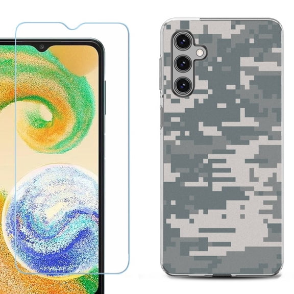 OneToughShield ® Compatible with Samsung Galaxy S24+ S24 Plus, Shockproof Fashion Phone Case, with Tempered Glass Screen Protector - Digital Camo