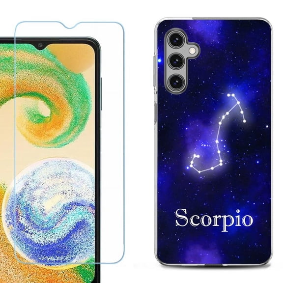 OneToughShield Compatible with Samsung Galaxy S24+ S24 Plus, Shockproof Fashion Phone Case, with Tempered Glass Screen Protector - Scorpio