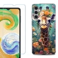 thumbnail image 1 of OneToughShield ® Compatible with Samsung Galaxy S24, Shockproof Fashion Phone Case, with Tempered Glass Screen Protector - Giraffe Flower, 1 of 4