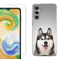 thumbnail image 1 of OneToughShield ® Compatible with Samsung Galaxy S24, Shockproof Fashion Phone Case, with Tempered Glass Screen Protector - Husky Face, 1 of 4