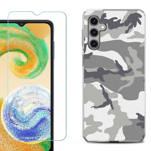 OneToughShield ® Compatible with Samsung Galaxy S24, Shockproof Fashion Phone Case, with Tempered Glass Screen Protector - Urban Camo