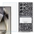 thumbnail image 1 of OneToughShield ® Compatible with Samsung Galaxy S24 Ultra, Shockproof Phone Case, with Tempered Glass Screen Protector - Composition Book, 1 of 4