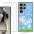 thumbnail image 1 of OneToughShield ® Compatible with Samsung Galaxy S24 Ultra, Shockproof Phone Case, with Tempered Glass Screen Protector - Dandelion Sky, 1 of 4