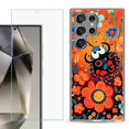 thumbnail image 1 of OneToughShield ® Compatible with Samsung Galaxy S24 Ultra, Shockproof Phone Case, with Tempered Glass Screen Protector - Ladybug Flower, 1 of 4