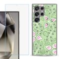 thumbnail image 1 of OneToughShield ® Compatible with Samsung Galaxy S24 Ultra, Shockproof Phone Case, with Tempered Glass Screen Protector - Leaf Pink Green, 1 of 4