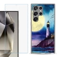thumbnail image 1 of OneToughShield ® Compatible with Samsung Galaxy S24 Ultra, Shockproof Phone Case, with Tempered Glass Screen Protector - Lighthouse Moon, 1 of 4