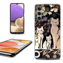 OneToughShield Shockproof Cat Craft Back Cover Cell Phone Case for Samsung Galaxy A15, Black