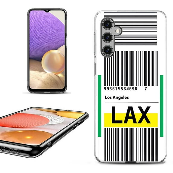 OneToughShield ® Shockproof Phone Case Compatible with Samsung Galaxy A15 5G - Airport Tag / Los Angeles