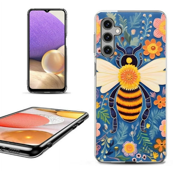 OneToughShield ® Shockproof Phone Case Compatible with Samsung Galaxy A15 5G - Bee Flower