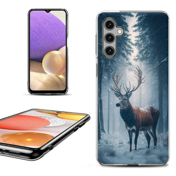OneToughShield ® Shockproof Phone Case Compatible with Samsung Galaxy A15 5G - Deer Winter