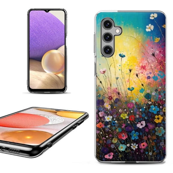 OneToughShield Flower Field Back Cover Cell Phone Case Samsung Galaxy A15 5G, Multicolor