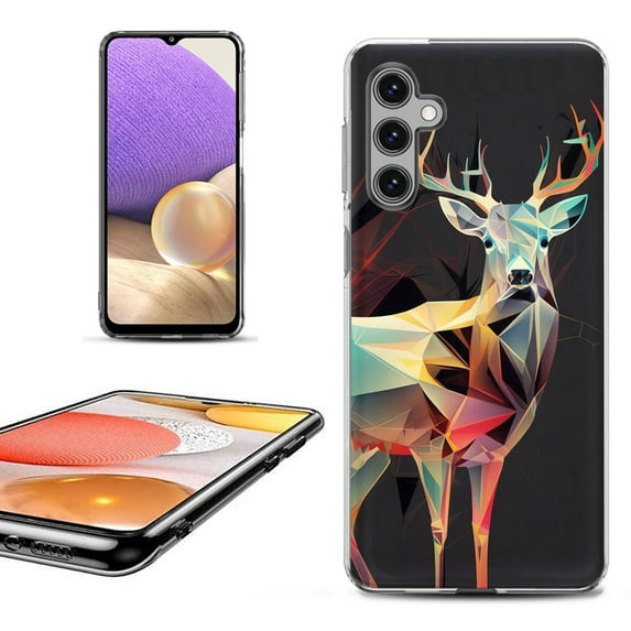 OneToughShield ® Shockproof Phone Case Compatible with Samsung Galaxy A15 5G - Geometric Deer