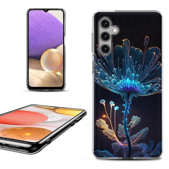 OneToughShield ® Shockproof Phone Case Compatible with Samsung Galaxy A15 5G - Glowing Flower