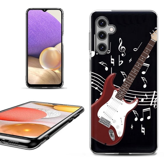 OneToughShield ® Shockproof Phone Case Compatible with Samsung Galaxy A15 5G - Guitar Red
