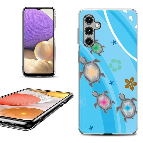 OneToughShield ® Shockproof Phone Case Compatible with Samsung Galaxy A15 5G - Happy Turtle