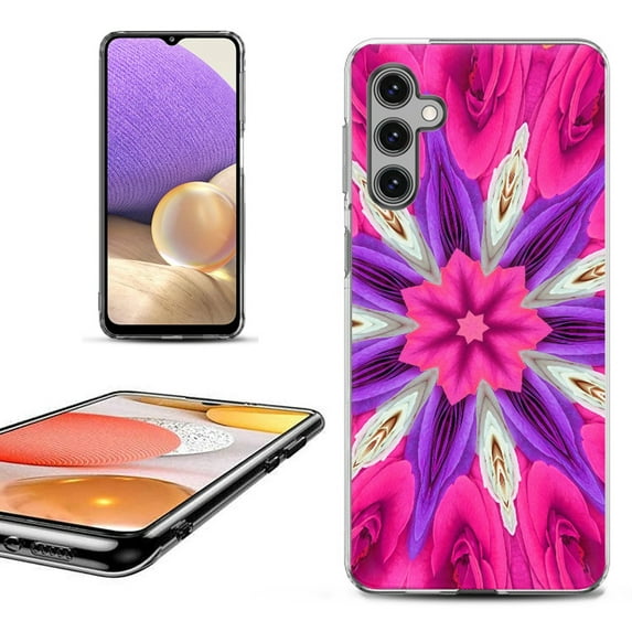 OneToughShield ® Shockproof Phone Case Compatible with Samsung Galaxy A15 5G - Kaleidoscope Rose