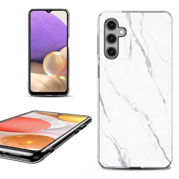 OneToughShield ® Shockproof Phone Case Compatible with Samsung Galaxy A15 5G - Marble / White