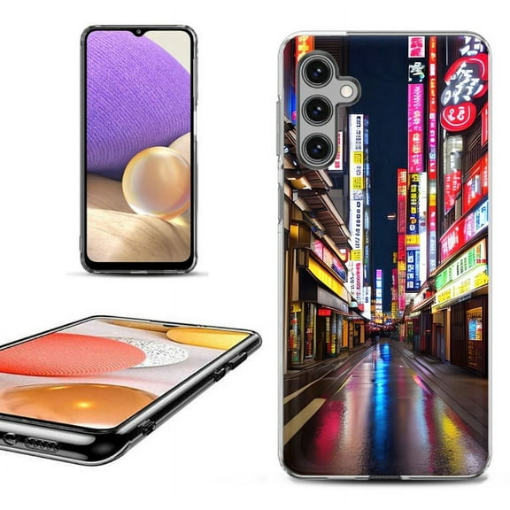 OneToughShield ® Shockproof Phone Case Compatible with Samsung Galaxy A15 5G - Neon Street