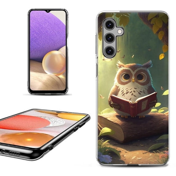 OneToughShield ® Shockproof Phone Case Compatible with Samsung Galaxy A15 5G - Owl Reading