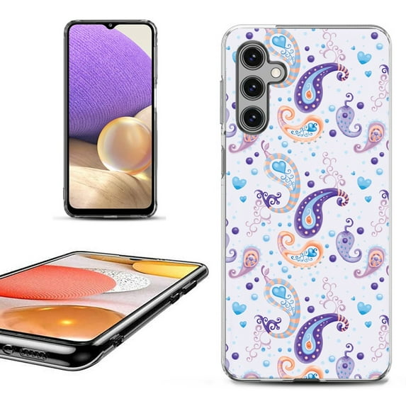 OneToughShield ® Shockproof Phone Case Compatible with Samsung Galaxy A15 5G - Paisley Purple