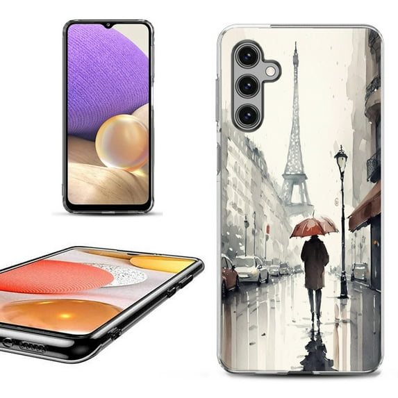 OneToughShield ® Shockproof Phone Case Compatible with Samsung Galaxy A15 5G - Paris in the Rain