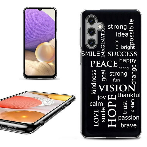 OneToughShield ® Shockproof Phone Case Compatible with Samsung Galaxy A15 5G - Positive Words